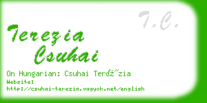 terezia csuhai business card